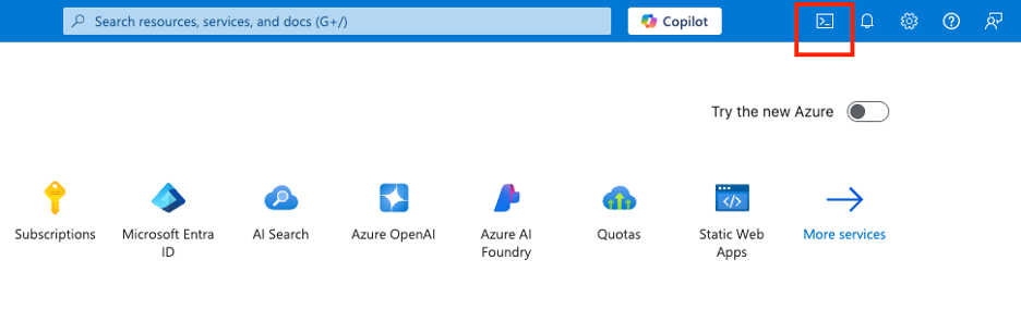 Screenshot that shows Azure Portal 