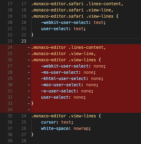 Inline Diff Syntax Highlighting
