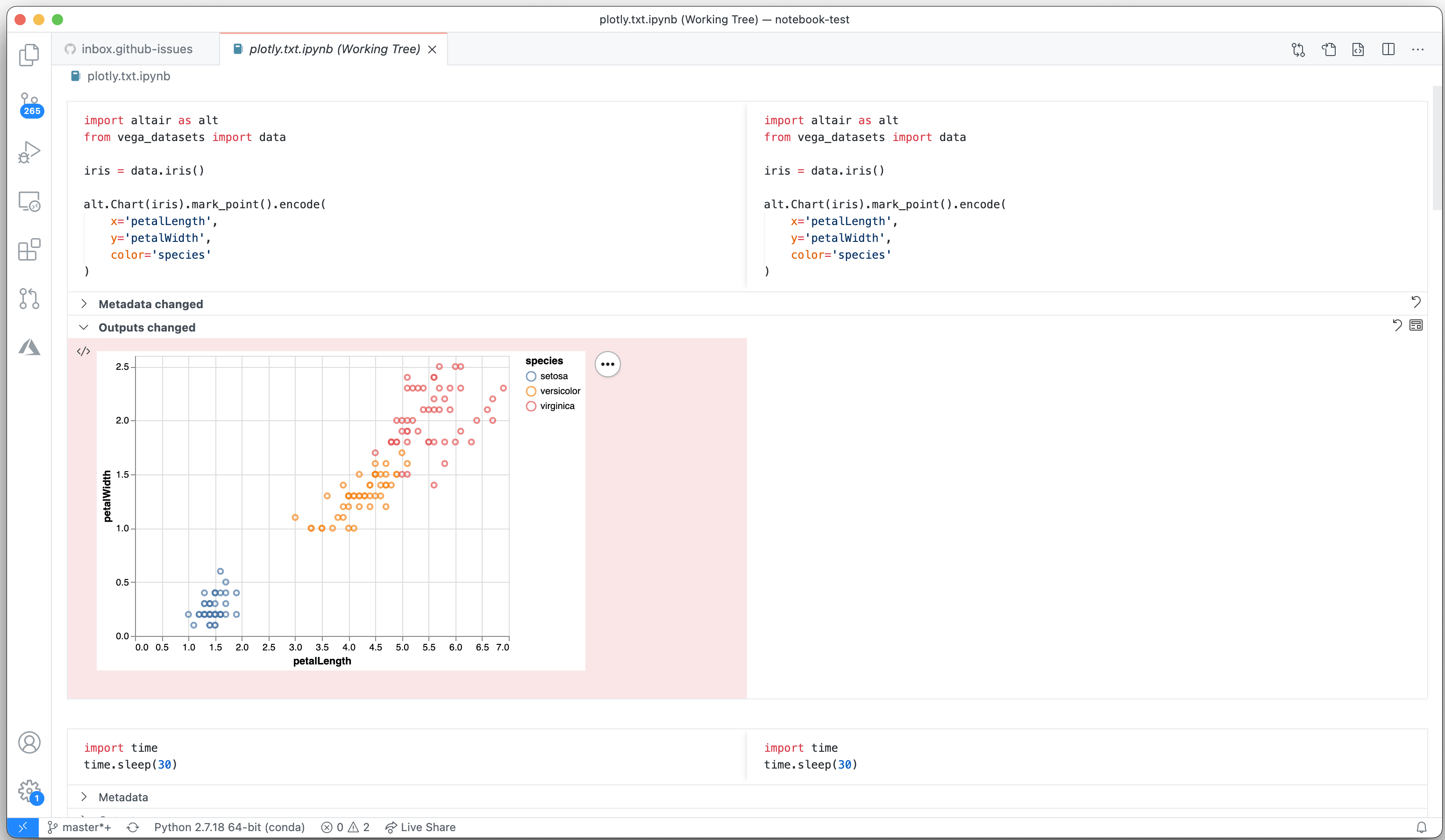 Notebook rich output in diff